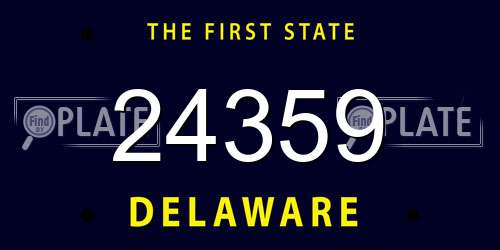 24359 Delaware License Plate