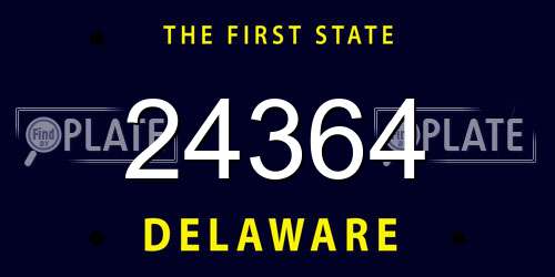 24364 Delaware License Plate