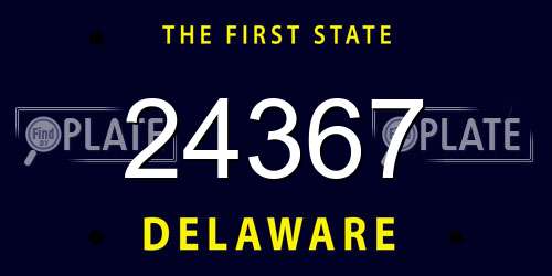 24367 Delaware License Plate
