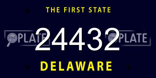 24432 Delaware License Plate