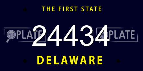 24434 Delaware License Plate