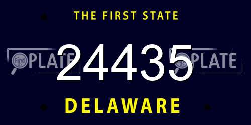 24435 Delaware License Plate