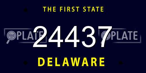 24437 Delaware License Plate