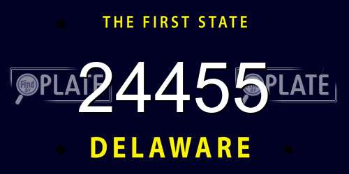 24455 Delaware License Plate
