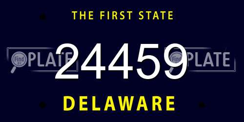 24459 Delaware License Plate