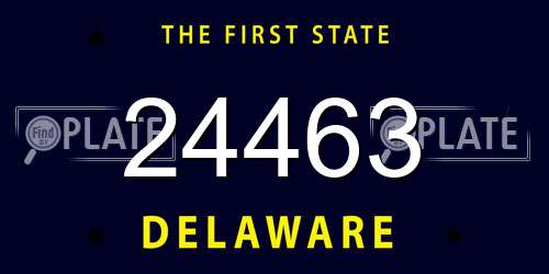 24463 Delaware License Plate