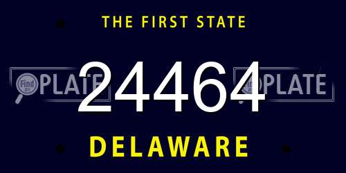 24464 Delaware License Plate