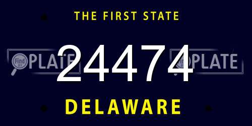 24474 Delaware License Plate