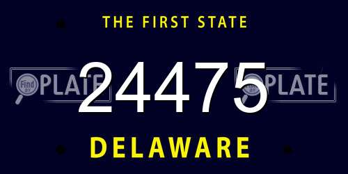 24475 Delaware License Plate