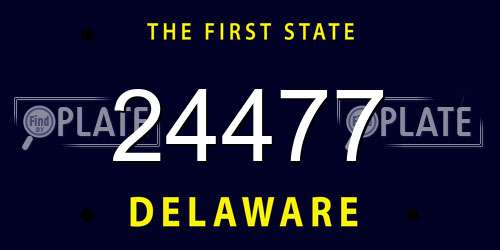 24477 Delaware License Plate