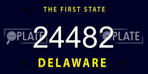 24482 Delaware License Plate