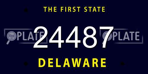 24487 Delaware License Plate