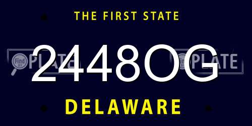 2448OG Delaware License Plate