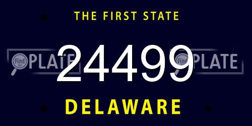 24499 Delaware License Plate