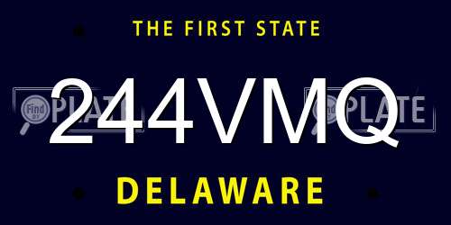 244VMQ Delaware License Plate