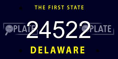 24522 Delaware License Plate