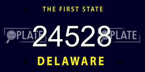 24528 Delaware License Plate