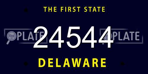 24544 Delaware License Plate