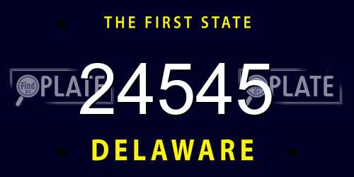 24545 Delaware License Plate