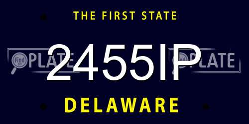 2455IP Delaware License Plate