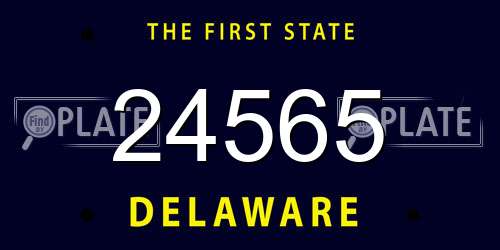 24565 Delaware License Plate