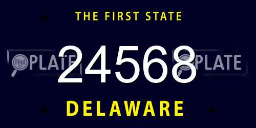 24568 Delaware License Plate