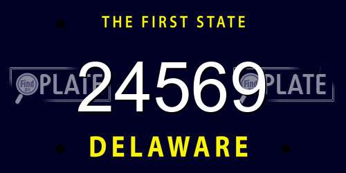 24569 Delaware License Plate