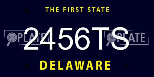 2456TS Delaware License Plate