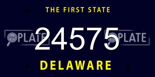 24575 Delaware License Plate
