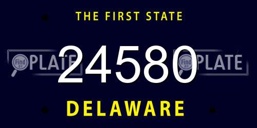24580 Delaware License Plate