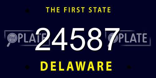 24587 Delaware License Plate