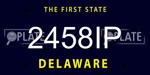 2458IP Delaware License Plate
