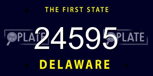 24595 Delaware License Plate