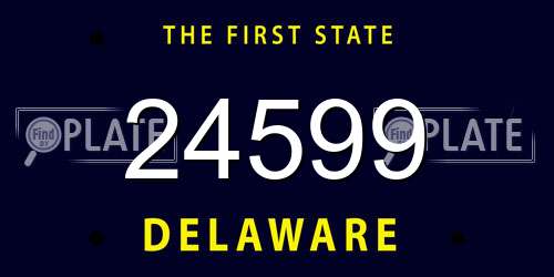 24599 Delaware License Plate
