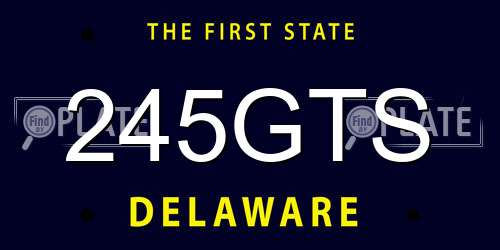245GTS Delaware License Plate