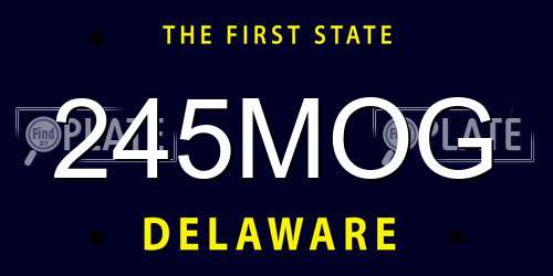 245MOG Delaware License Plate