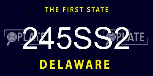 245SS2 Delaware License Plate