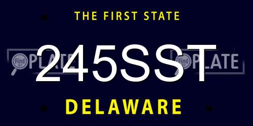 245SST Delaware License Plate