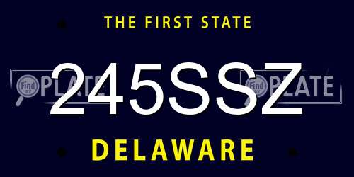 245SSZ Delaware License Plate