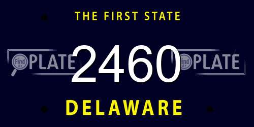 2460 Delaware License Plate