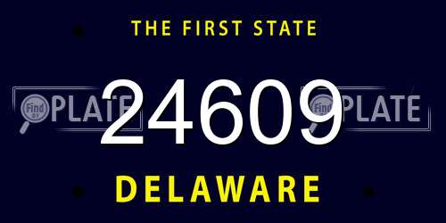 24609 Delaware License Plate