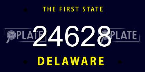 24628 Delaware License Plate