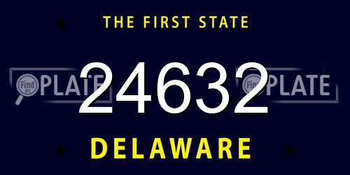 24632 Delaware License Plate