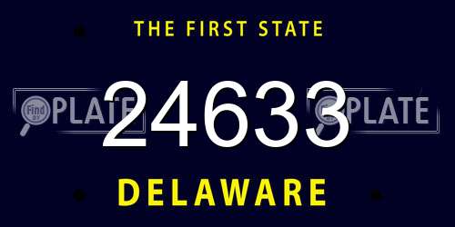 24633 Delaware License Plate
