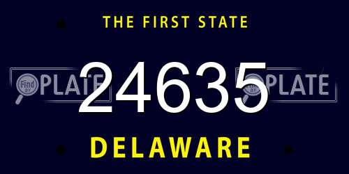 24635 Delaware License Plate