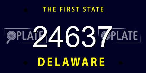 24637 Delaware License Plate