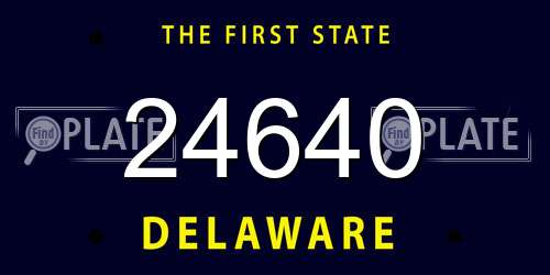 24640 Delaware License Plate