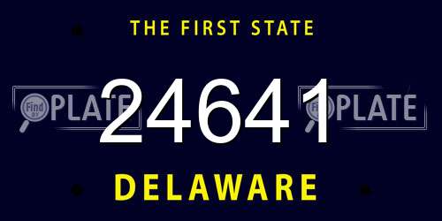 24641 Delaware License Plate