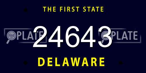 24643 Delaware License Plate