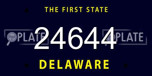24644 Delaware License Plate